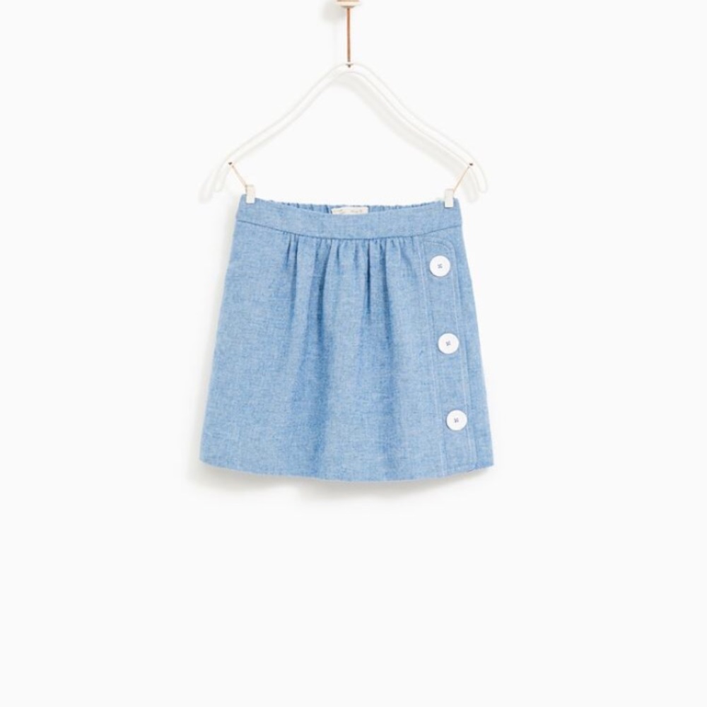 Zara Girls Chambray Jean Skirt